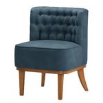 Fauteuil Farida I Velours - Microfibre Yona: Bleu marine