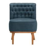 Fauteuil Farida I fluweel - Microvezel Yona: Marineblauw