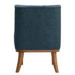 Fauteuil Farida I Velours - Microfibre Yona: Bleu marine