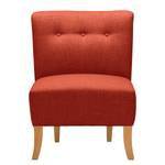 Fauteuil Tillet geweven stof - Geweven stof Noela: Baksteenrood