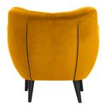 Fauteuil Polva I Velours - Velours Ravi: Jaune moutarde