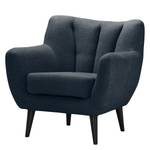 Fauteuil Polva I Velours - Tissu Nere: Bleu marine