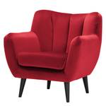 Fauteuil Polva I fluweel - Velours Ravi: Rood