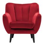 Fauteuil Polva I fluweel - Velours Ravi: Rood