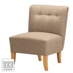 Fauteuil Tillet geweven stof - Geweven stof Noela: Cappuccino