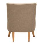 Fauteuil Tillet geweven stof - Geweven stof Noela: Cappuccino