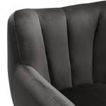 Fauteuil Polva I fluweel - Velours Ravi: Grijs