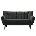 Sofa Polva I (2-Sitzer) Webstoff Nere: Schwarz