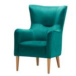 Fauteuil Oldbury I geweven stof - Geweven stof Lito: Turquoise