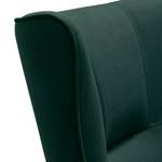 Fauteuil Oldbury I geweven stof - Microvezel Sela: Petrolkleurig