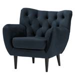 Fauteuil Lowen I fluweel - Velours Ravi: Donkerblauw