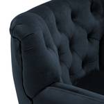 Fauteuil Lowen I fluweel - Velours Ravi: Donkerblauw