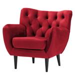 Fauteuil Lowen I fluweel - Velours Ravi: Rood