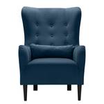 Fauteuil Leke I geweven stof - Microvezel Sela: Briljant blauw