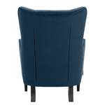 Fauteuil Leke I geweven stof - Microvezel Sela: Briljant blauw