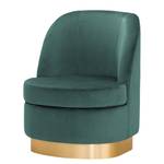 Fauteuil Chanly fluweel - Velours Ravi: Petrolkleurig