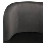 Fauteuil Chanly fluweel - Velours Ravi: Grijs