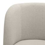 Fauteuil Chanly fluweel - Geweven stof Nere: Lichtgrijs