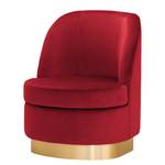 Fauteuil Chanly fluweel - Velours Ravi: Rood