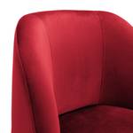 Fauteuil Chanly Velours - Velours Ravi: Rouge