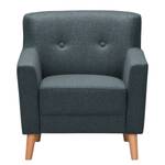 Fauteuil Bette I geweven stof - Blauw