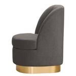 Fauteuil Chanly fluweel - Geweven stof Nere: Grijs