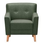 Fauteuil Bette I geweven stof - Groen