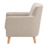 Fauteuil Bette II geweven stof - Lichtgrijs