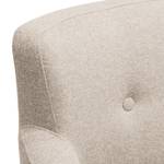 Fauteuil Bette II geweven stof - Lichtgrijs