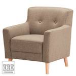 Fauteuil Bette I geweven stof - Cappuccinokleurig