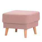 Gestoffeerde hocker Bette II geweven stof - Oud roze