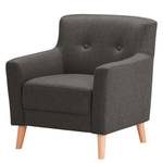 Fauteuil Bette I geweven stof - Zwart