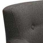 Fauteuil Bette I geweven stof - Zwart