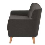 Sofa Bette I (3-Sitzer) Webstoff - Schwarz