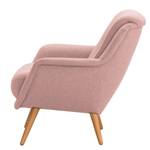 Fauteuil Saku geweven stof - Geweven stof Voer: Roza