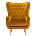 Fauteuil Boyka I Velours - Velours Ravi: Jaune moutarde