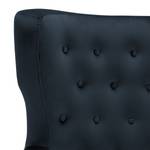 Fauteuil Boyka I fluweel - Velours Ravi: Donkerblauw