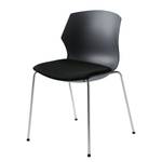 Chaise empilable myPRIMO II Tissage à plat / Matière plastique - Chrome - Anthracite / Noir