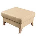 Gestoffeerde hocker London Echt leer / kunstleer - Warm beige