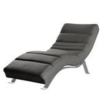 Chaise relax Kasson Cuir Mabel: Gris foncé - Argenté