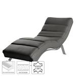 Chaise relax Kasson Cuir Mabel: Gris foncé - Argenté