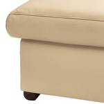 Gestoffeerde hocker Lamexa Echt leer - Warm beige