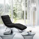 Chaise relax Kasson Microfibre Bice: Noir - Argenté