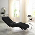 Chaise relax Kasson Microfibre Bice: Noir - Argenté