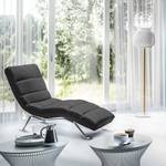 Ligfauteuil Kasson Microvezel Bice: Donkergrijs - Zilver