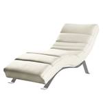 Chaise relax Kasson Cuir Mabel: Crème - Argenté