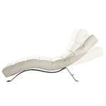 Chaise relax Kasson Cuir Mabel: Crème - Argenté