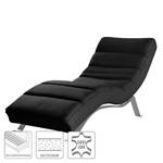 Chaise relax Kasson Cuir Mabel: Noir - Argenté