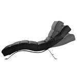 Chaise relax Kasson Cuir Mabel: Noir - Argenté