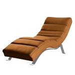 Relaxliege Kasson Microfaser Bice: Cognac - Silber